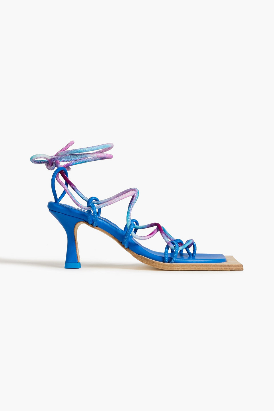 Miista Mie Tie-dyed Leather Sandals In Blue