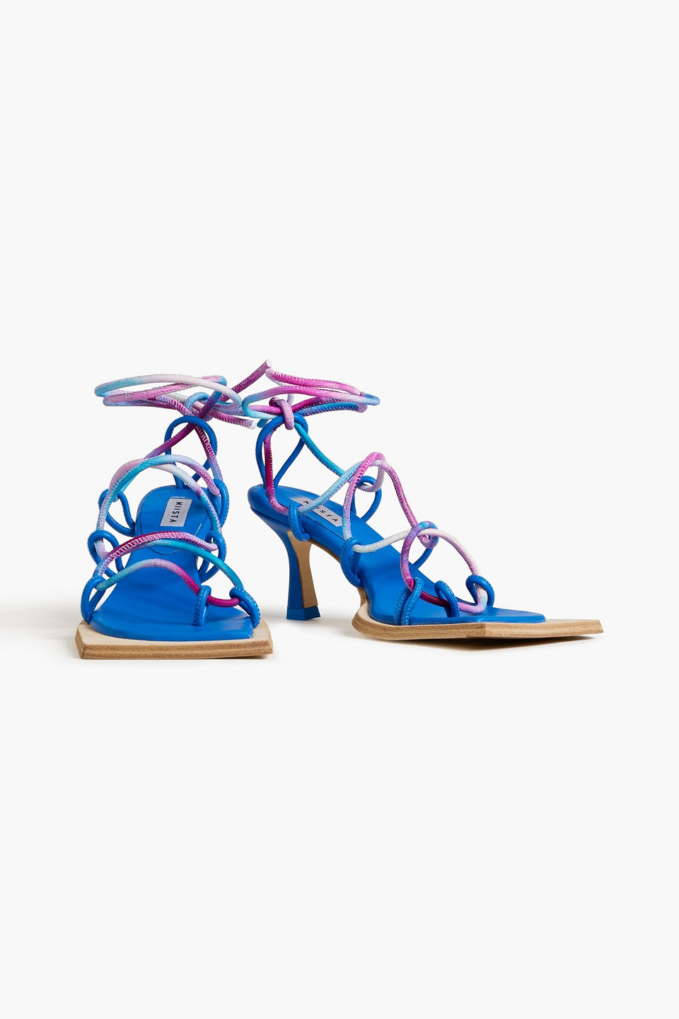 Miista Mie Tie-dyed Leather Sandals In Blue