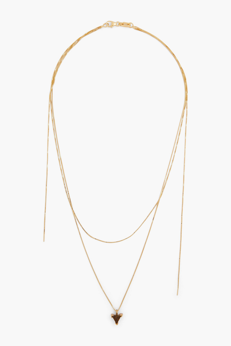 Cornelia Webb 24-karat gold-plated tiger's eye necklace