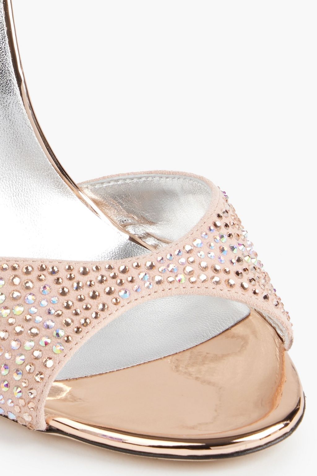 GIUSEPPE ZANOTTI Lilibeth Starlight crystal-embellished suede slingback sandals