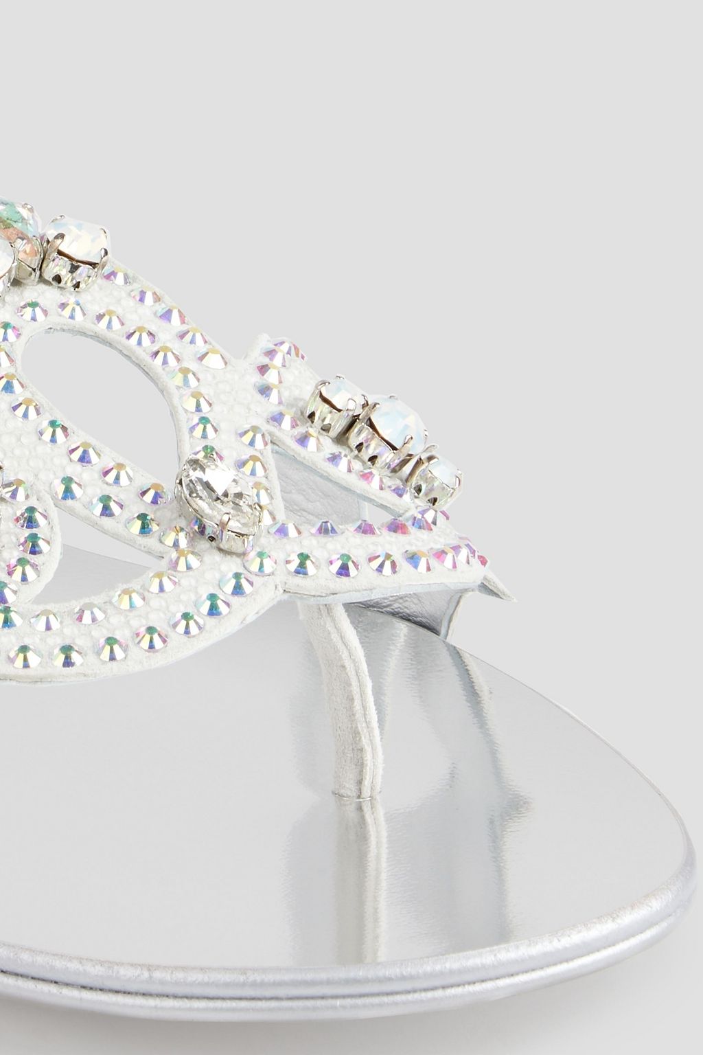 GIUSEPPE ZANOTTI Turchesite crystal-embellished suede sandals