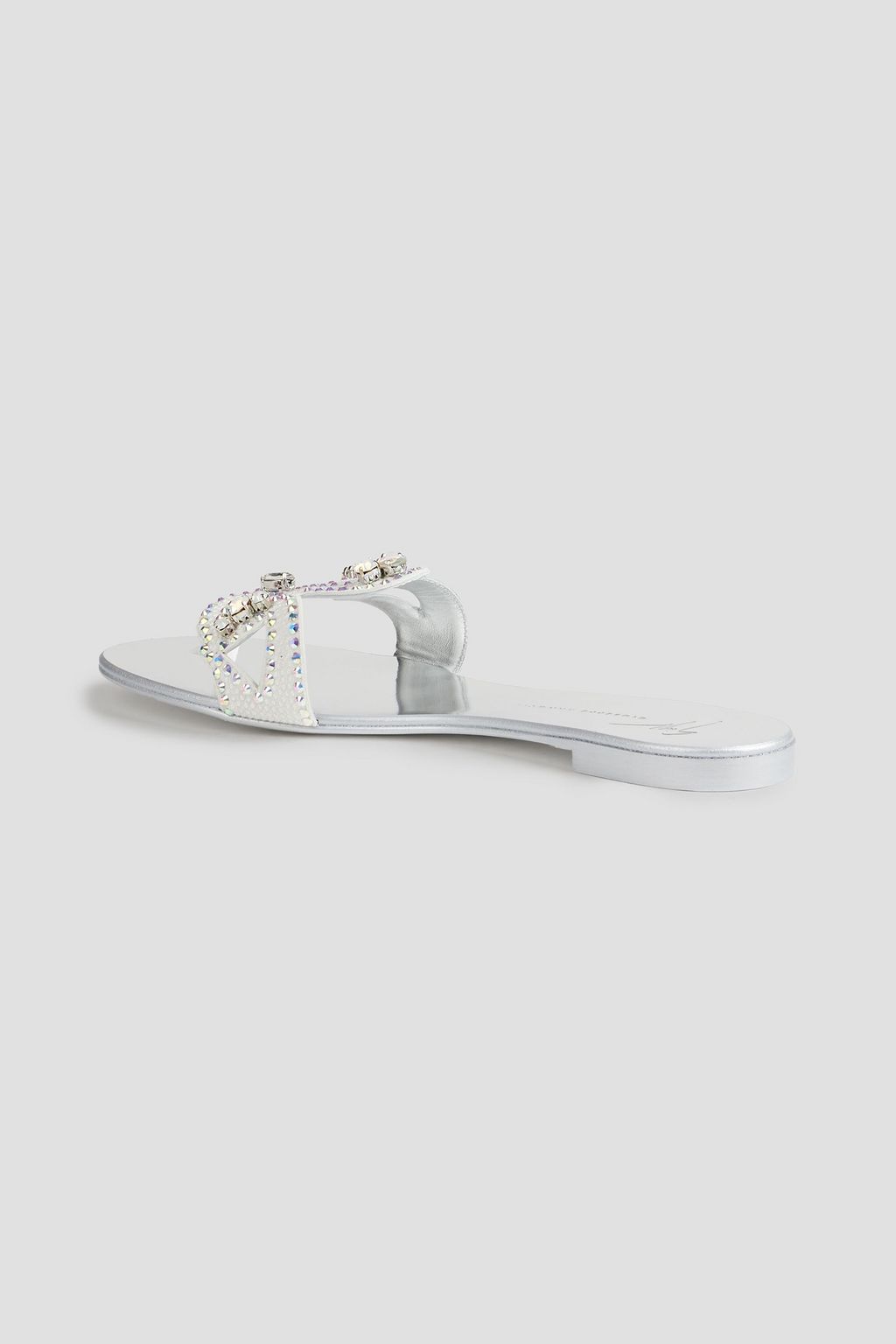 GIUSEPPE ZANOTTI Turchesite crystal-embellished suede sandals