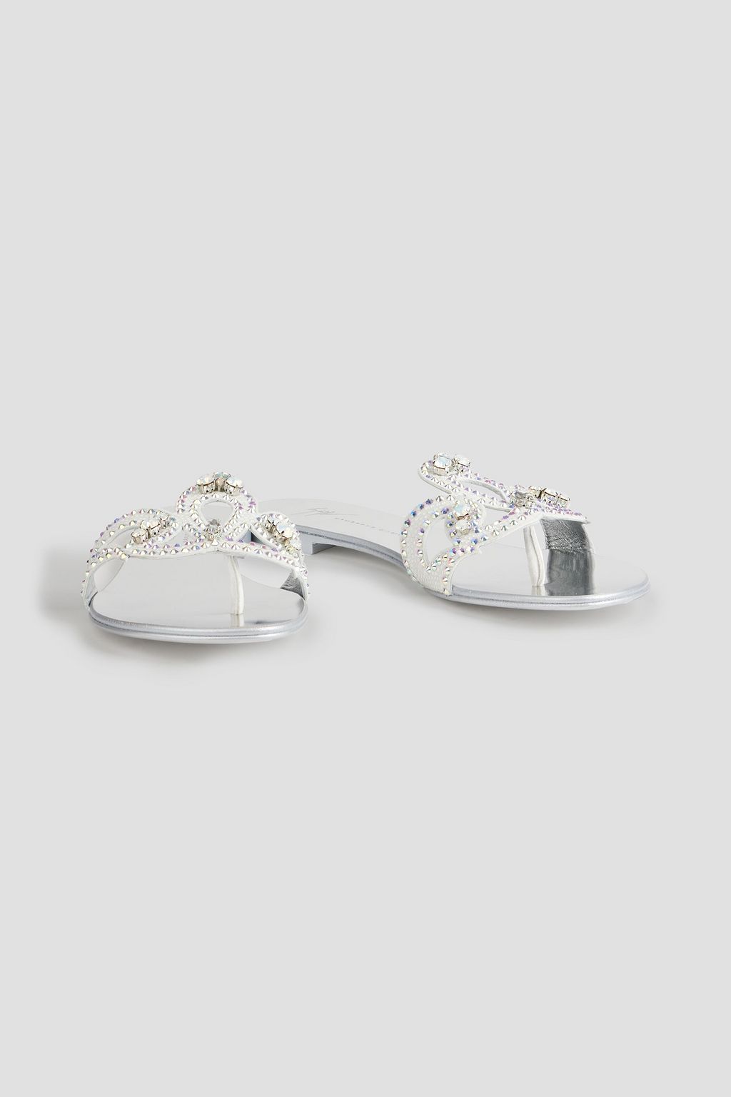 GIUSEPPE ZANOTTI Turchesite crystal-embellished suede sandals