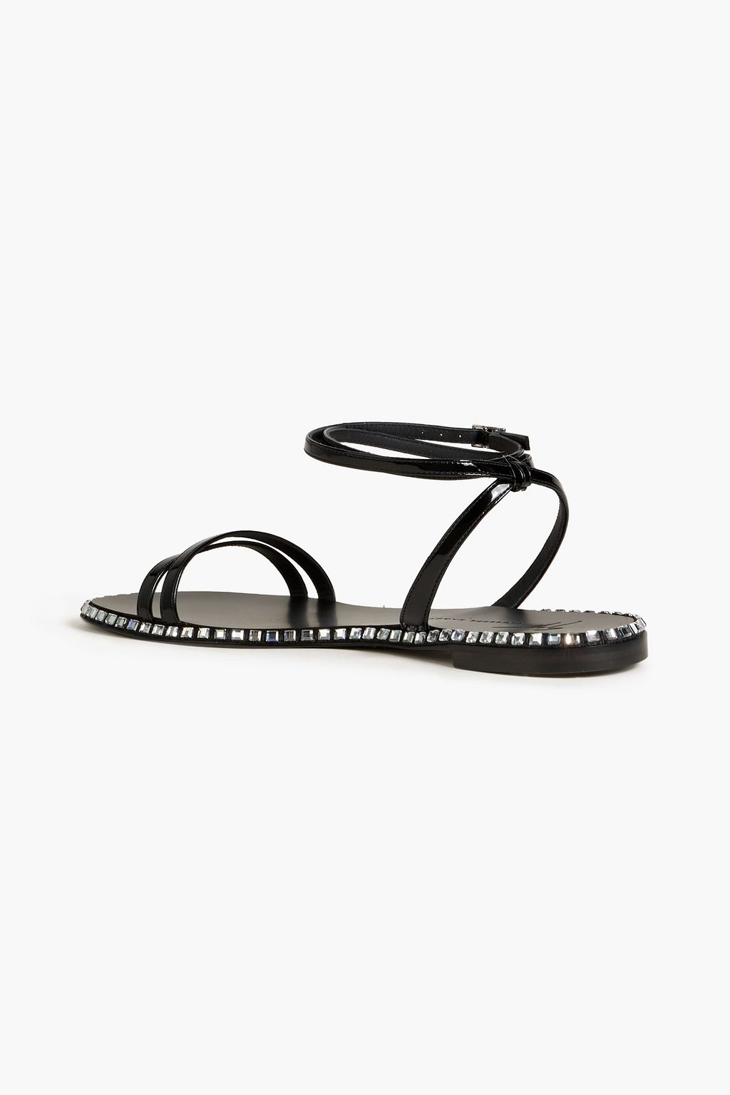 GIUSEPPE ZANOTTI Bellatriks crystal-embellished patent-leather sandals