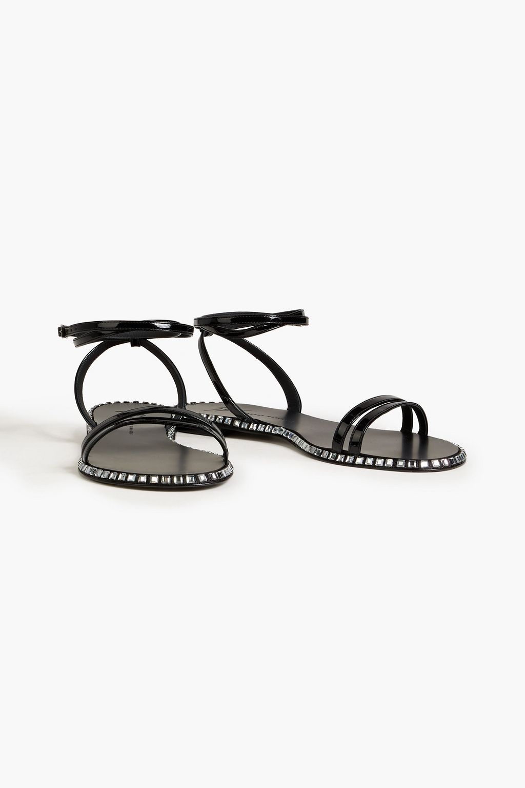 GIUSEPPE ZANOTTI Bellatriks crystal-embellished patent-leather sandals