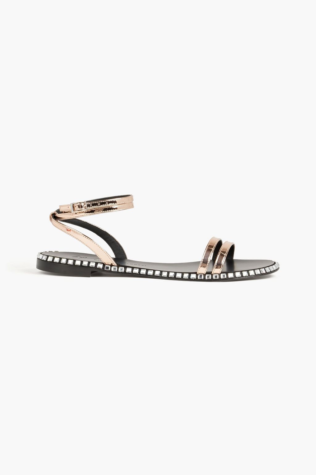 GIUSEPPE ZANOTTI Bellatriks crystal-embellished mirrored-leather ...