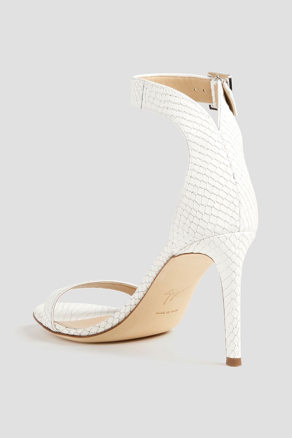 GIUSEPPE ZANOTTI Neyla python-effect leather sandals