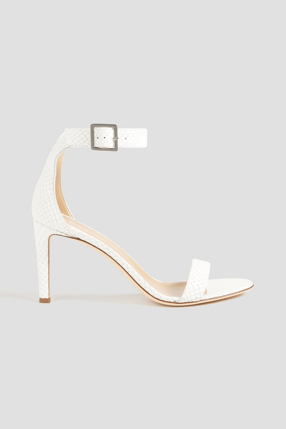 Giuseppe Zanotti Neyla 85 Python-effect Leather Sandals In White