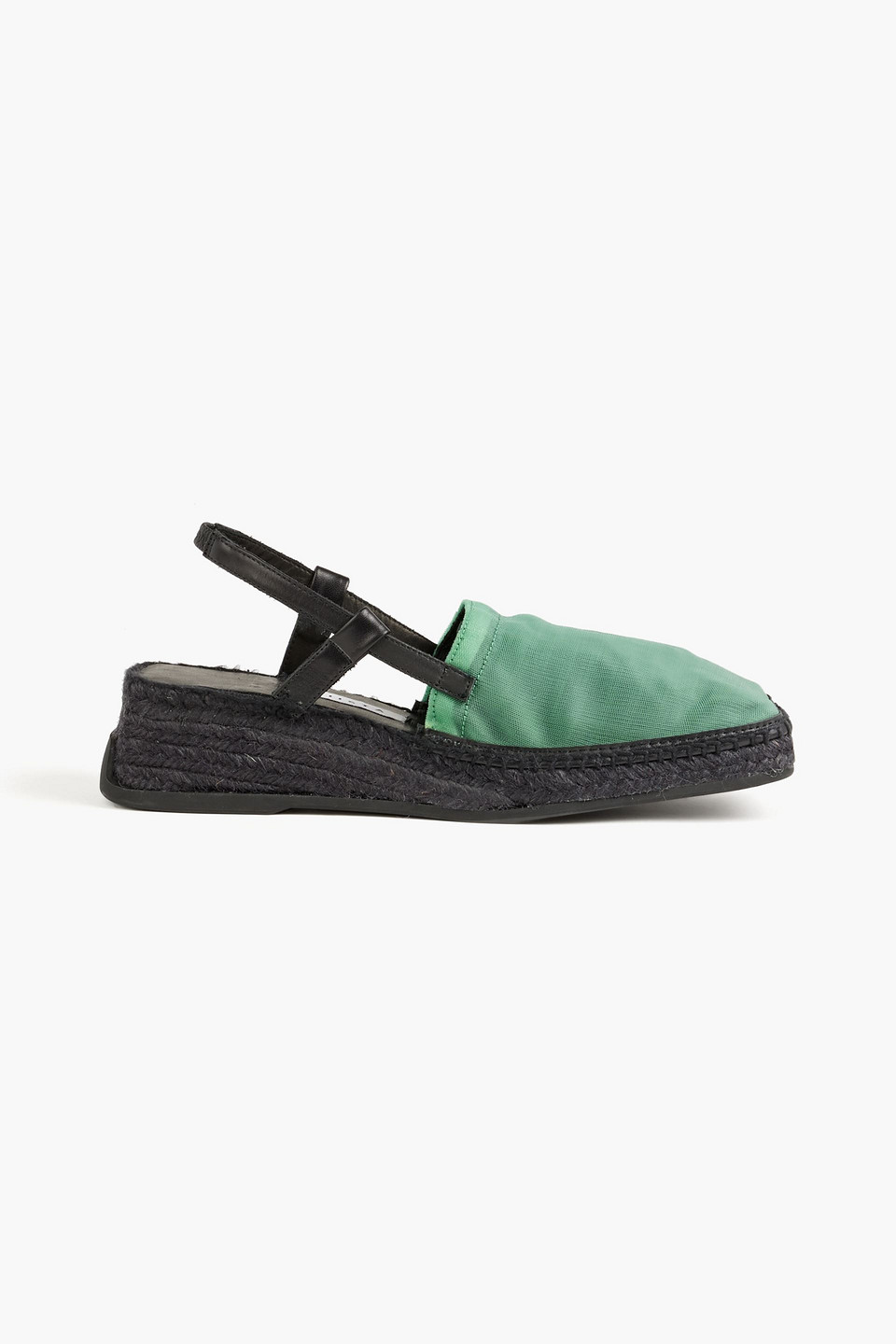 Miista Lawrence Mesh Slingback Espadrilles In Jade