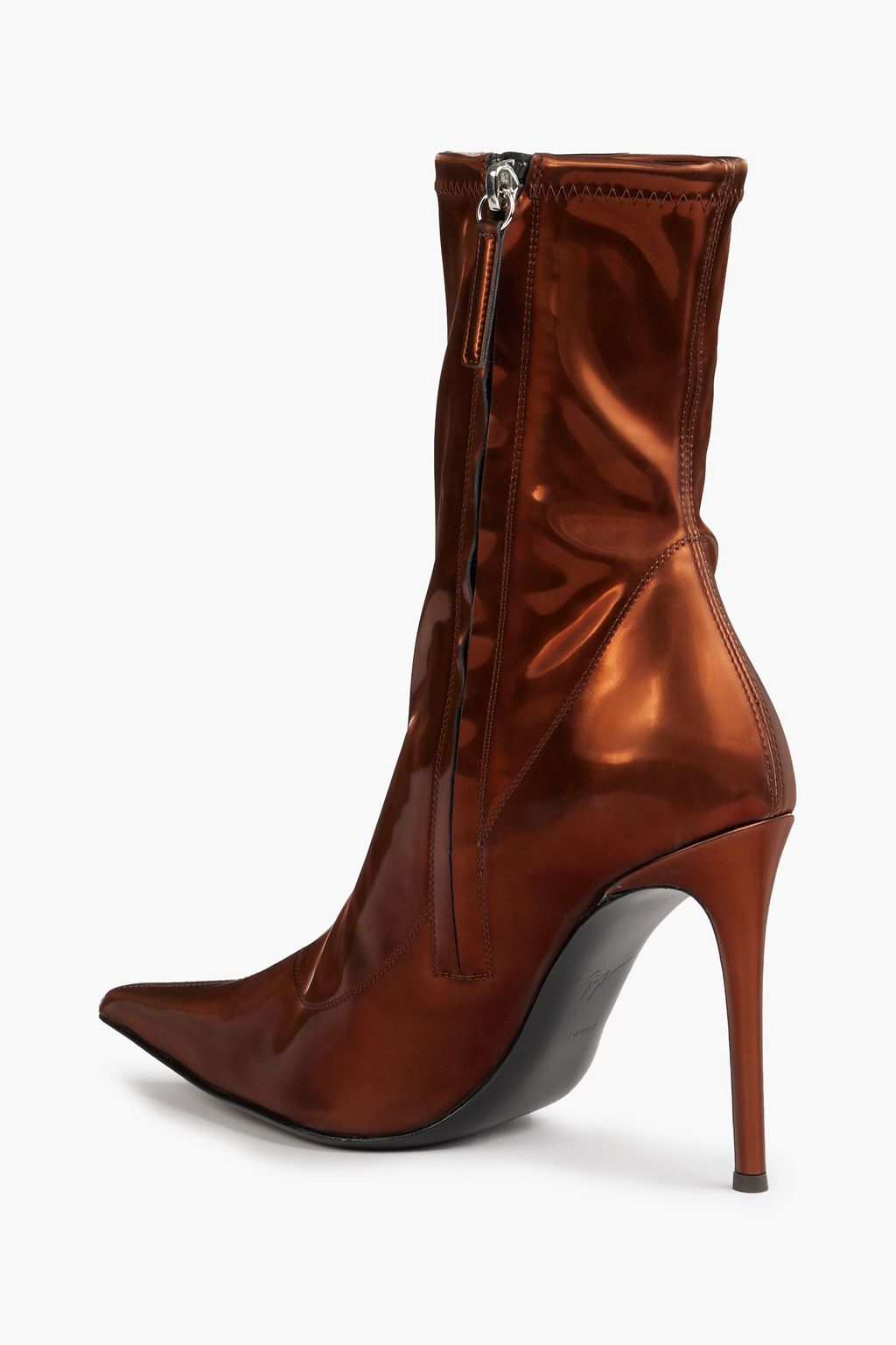 GIUSEPPE ZANOTTI Ametista metallic faux stretch-leather ankle boots