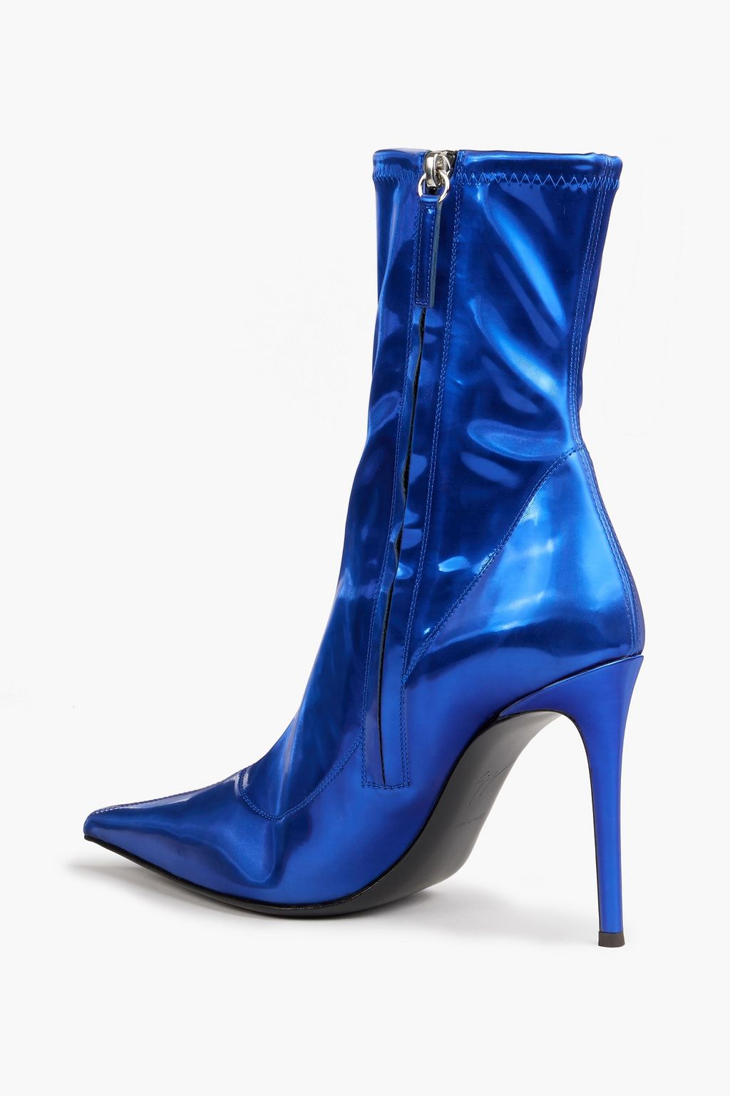 GIUSEPPE ZANOTTI Ametista metallic faux stretch-leather ankle boots