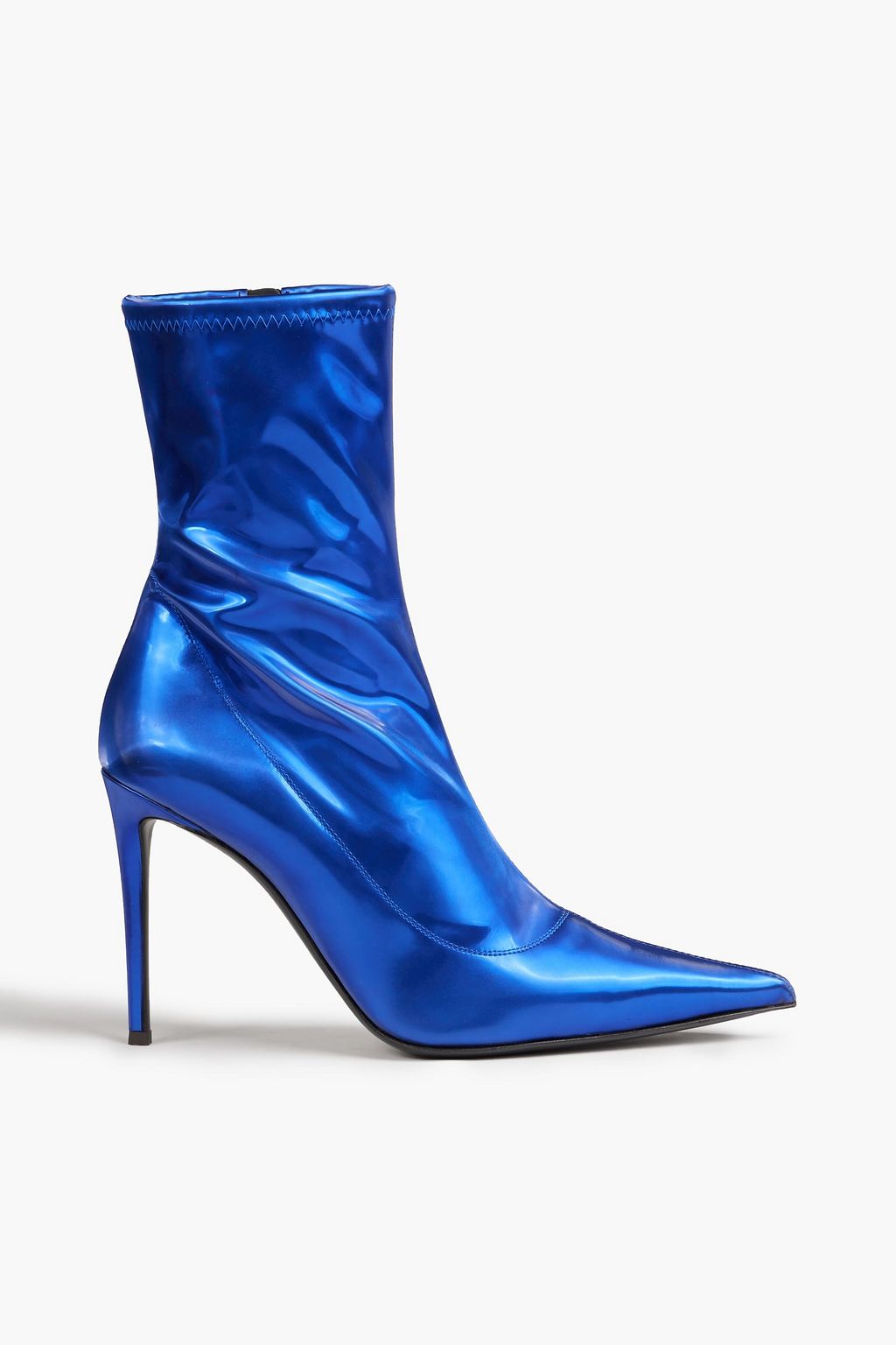 ZANOTTI Ametista metallic faux stretch-leather ankle boots | Sale up to 70% off OUTNET