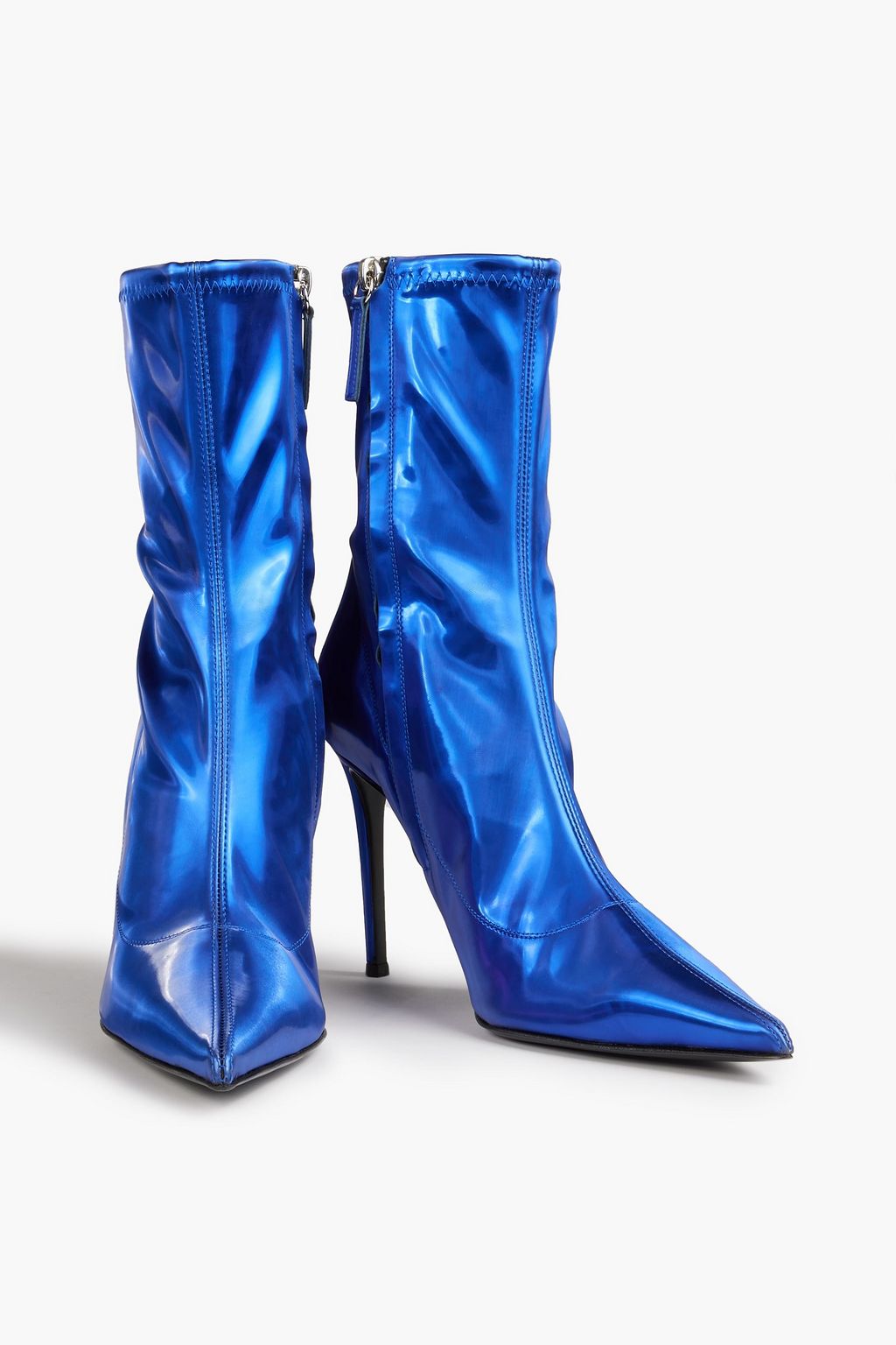 GIUSEPPE ZANOTTI Ametista metallic faux stretch-leather ankle boots