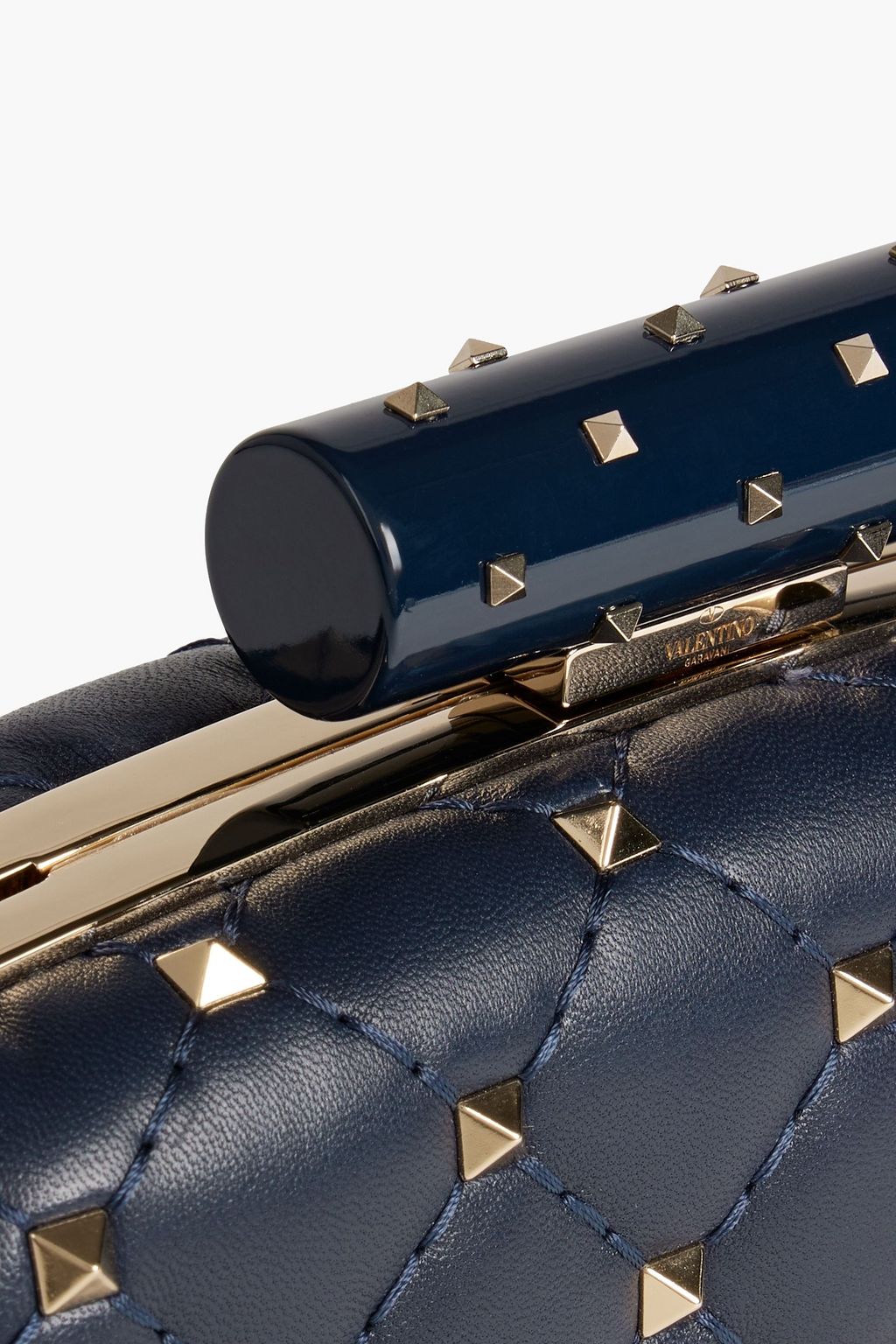 VALENTINO GARAVANI Rockstud Spike leather clutch