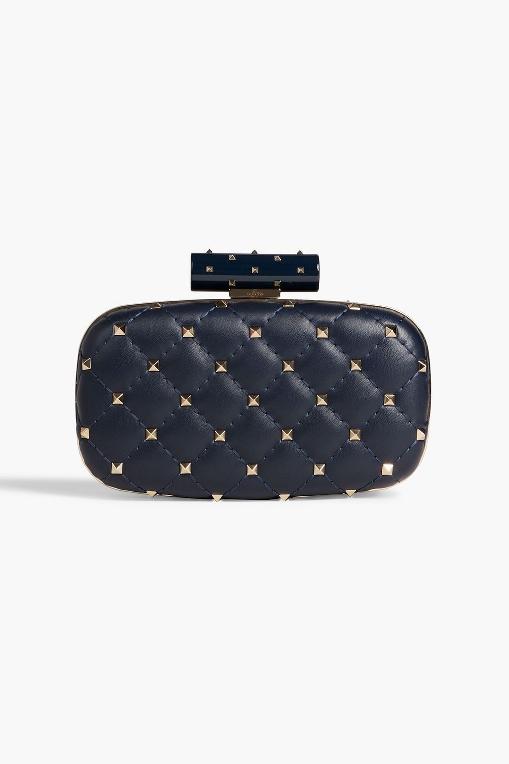 Black Rockstud leather clutch bag, Valentino Garavani