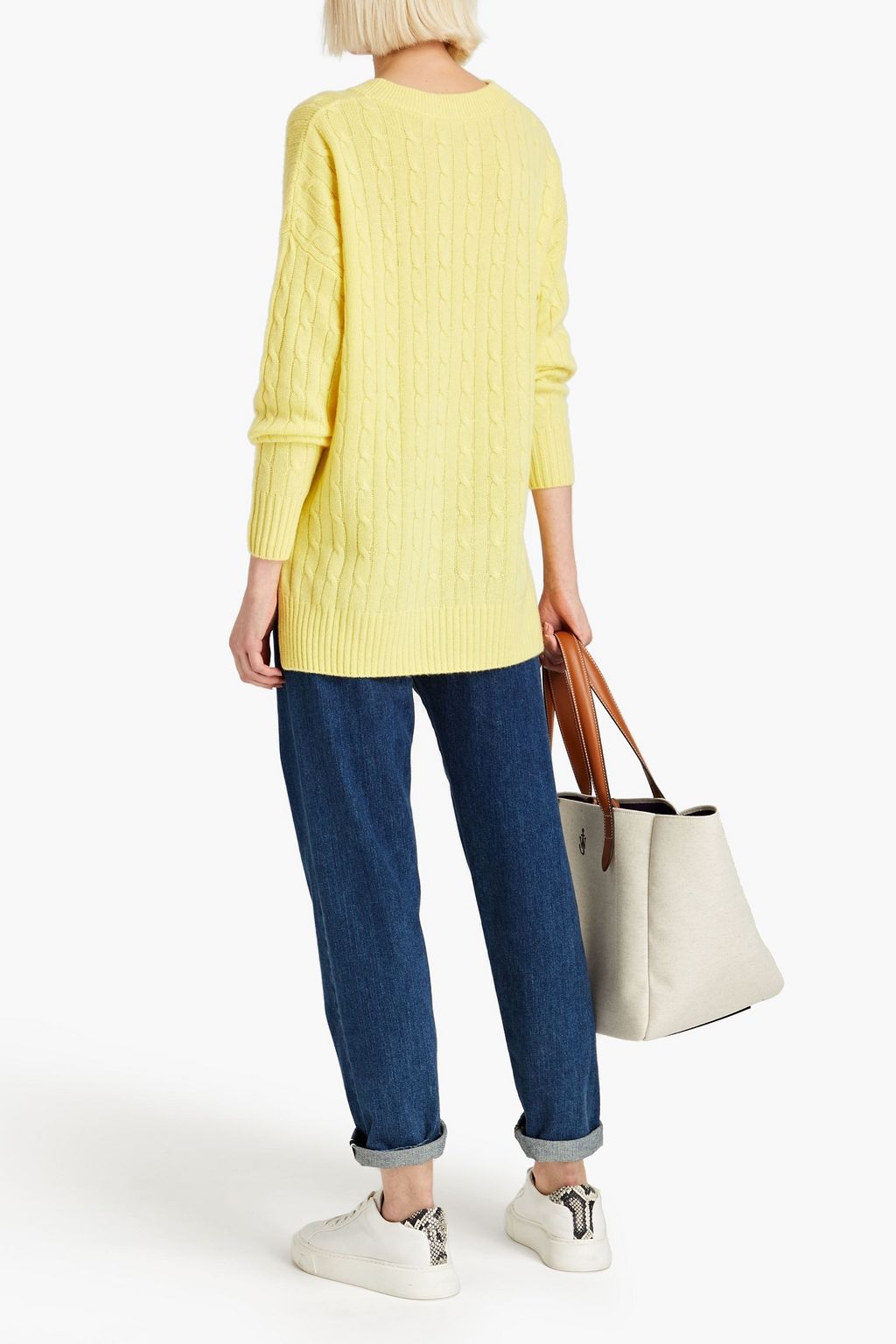 N.PEAL Cable-knit cashmere sweater