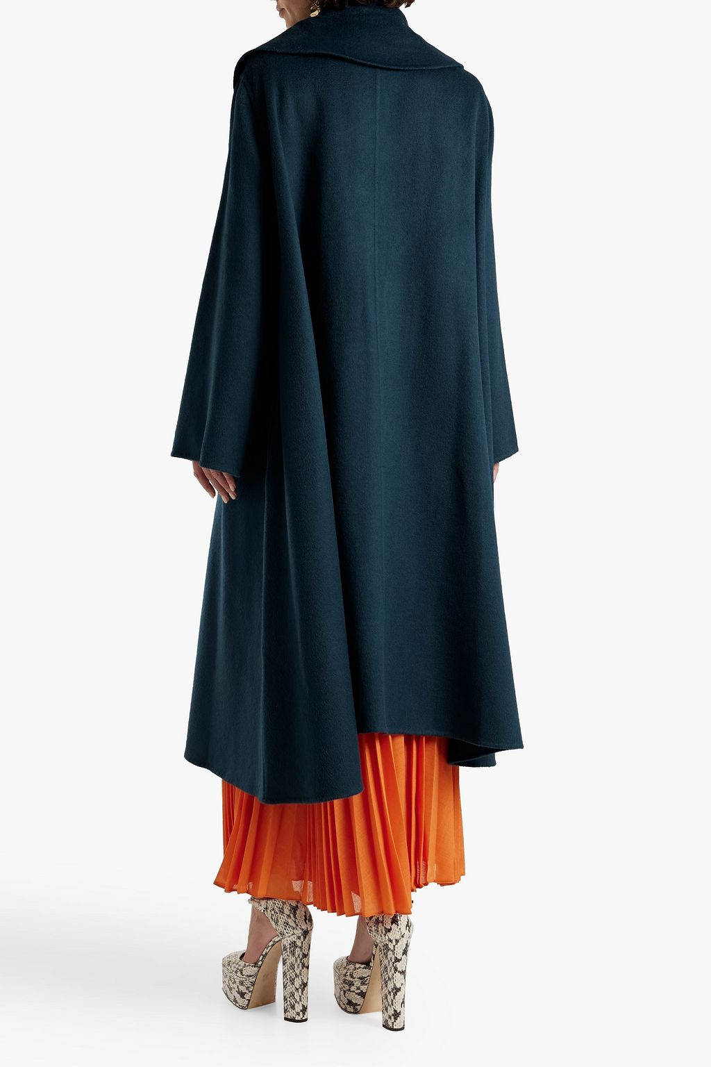 OSCAR DE LA RENTA Mantel aus Filz aus einer Kamelhaar-Wollmischung
