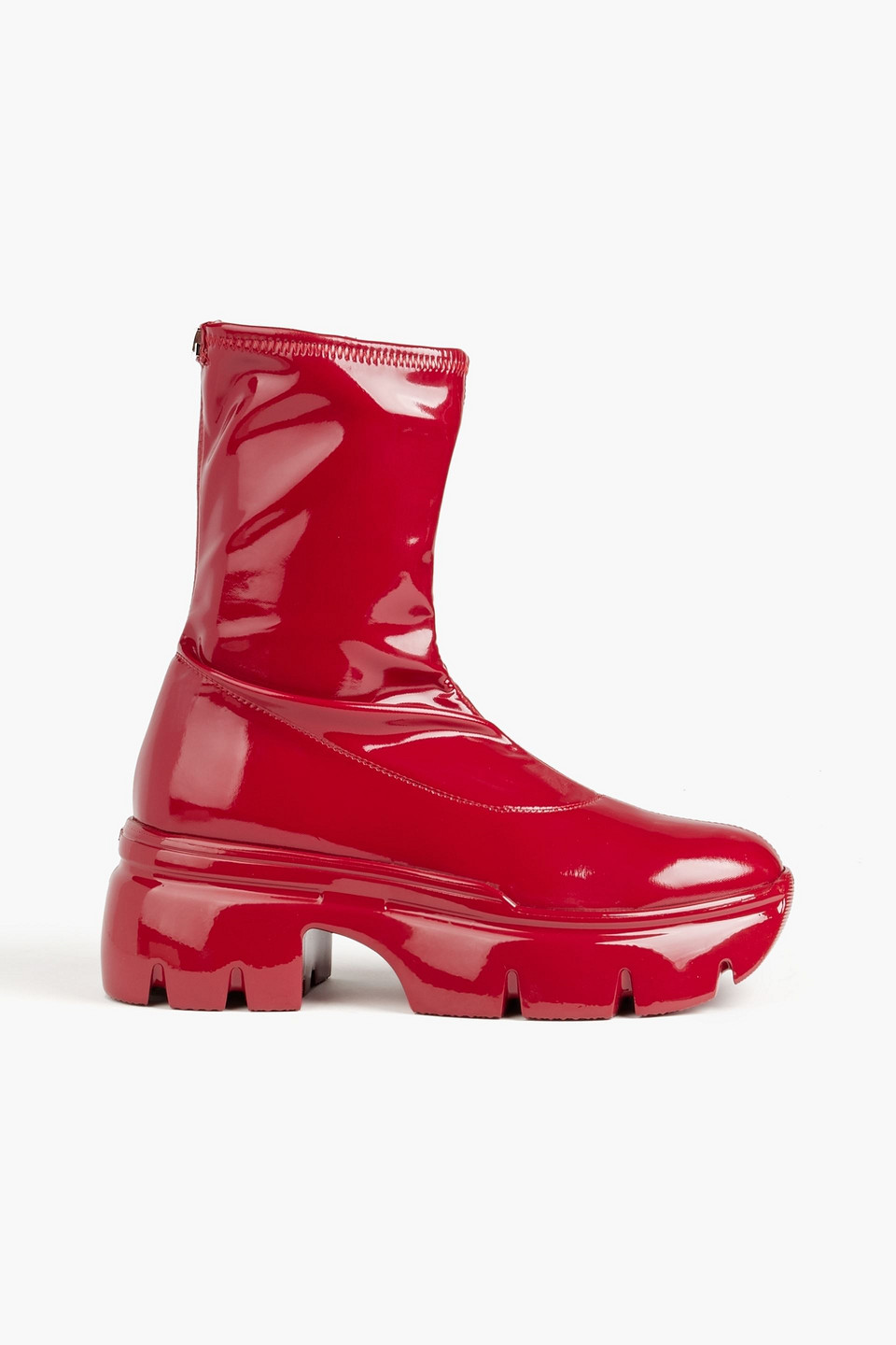 Vinyl red boots cheap