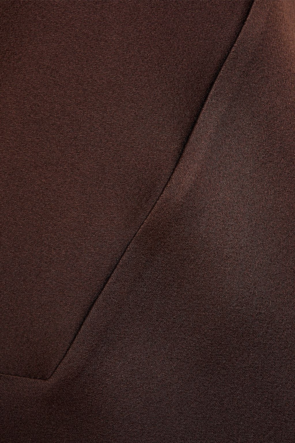 OSCAR DE LA RENTA Draped satin-crepe blouse