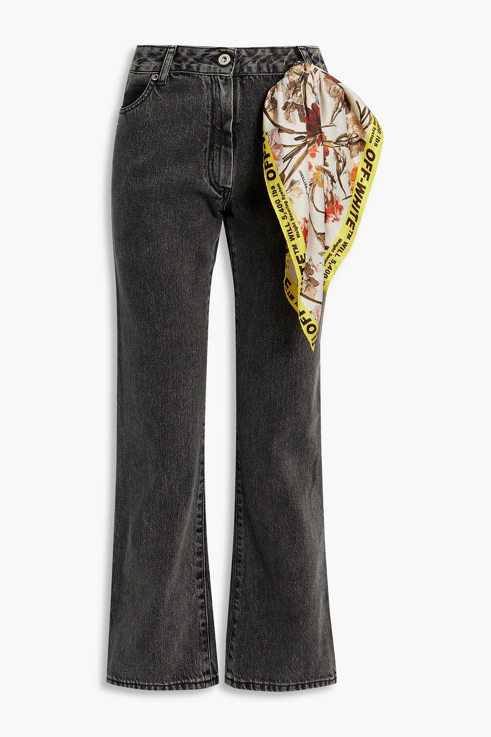 off-white - mid-rise bootcut jeans - gray - 26
