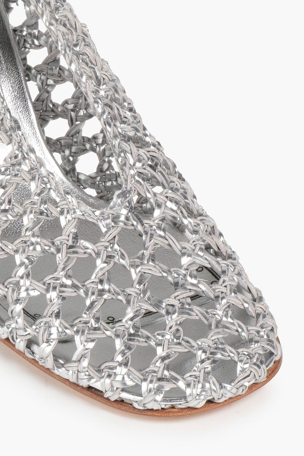 CASADEI Versilia woven metallic leather pumps