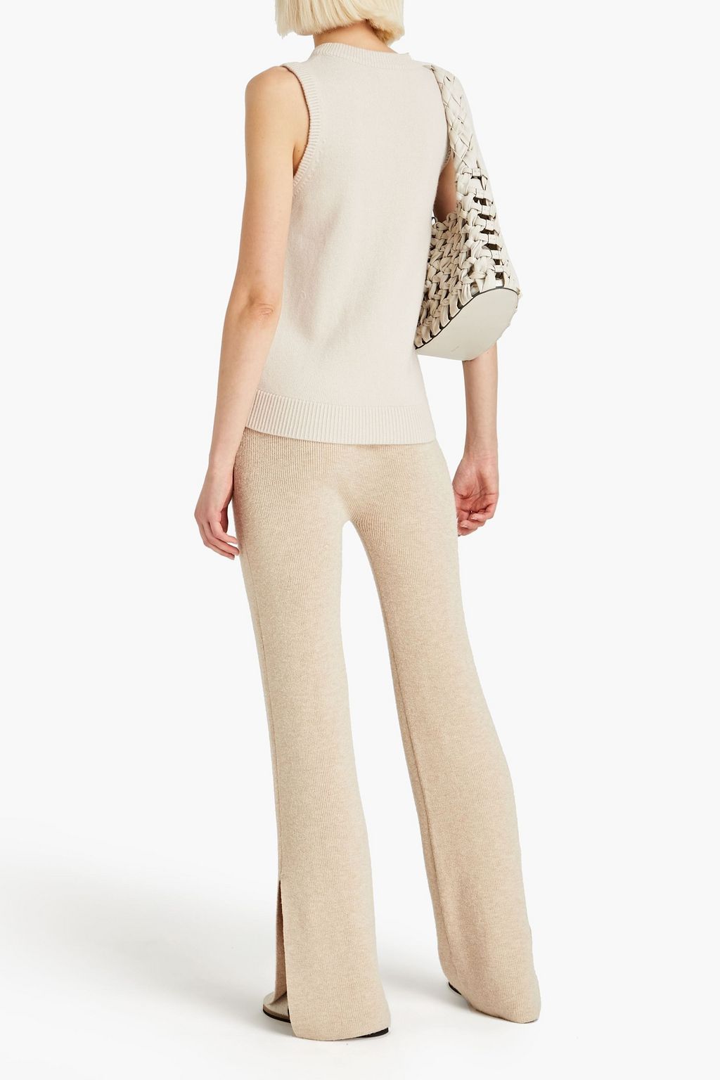 N.PEAL Bead-embellished cashmere vest