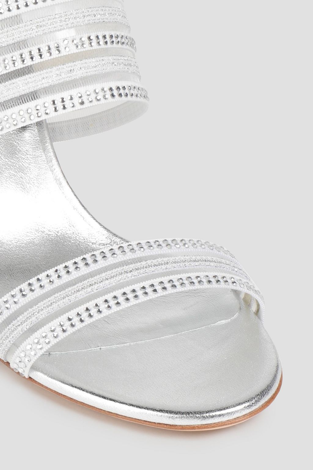 CASADEI Venus 장식 디테일 메탈릭 그로그랭 뮬