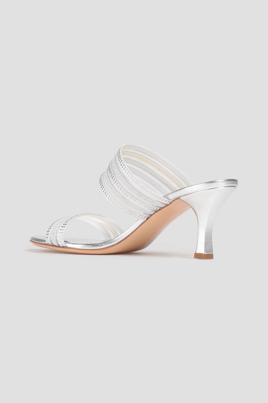 CASADEI Venus 장식 디테일 메탈릭 그로그랭 뮬