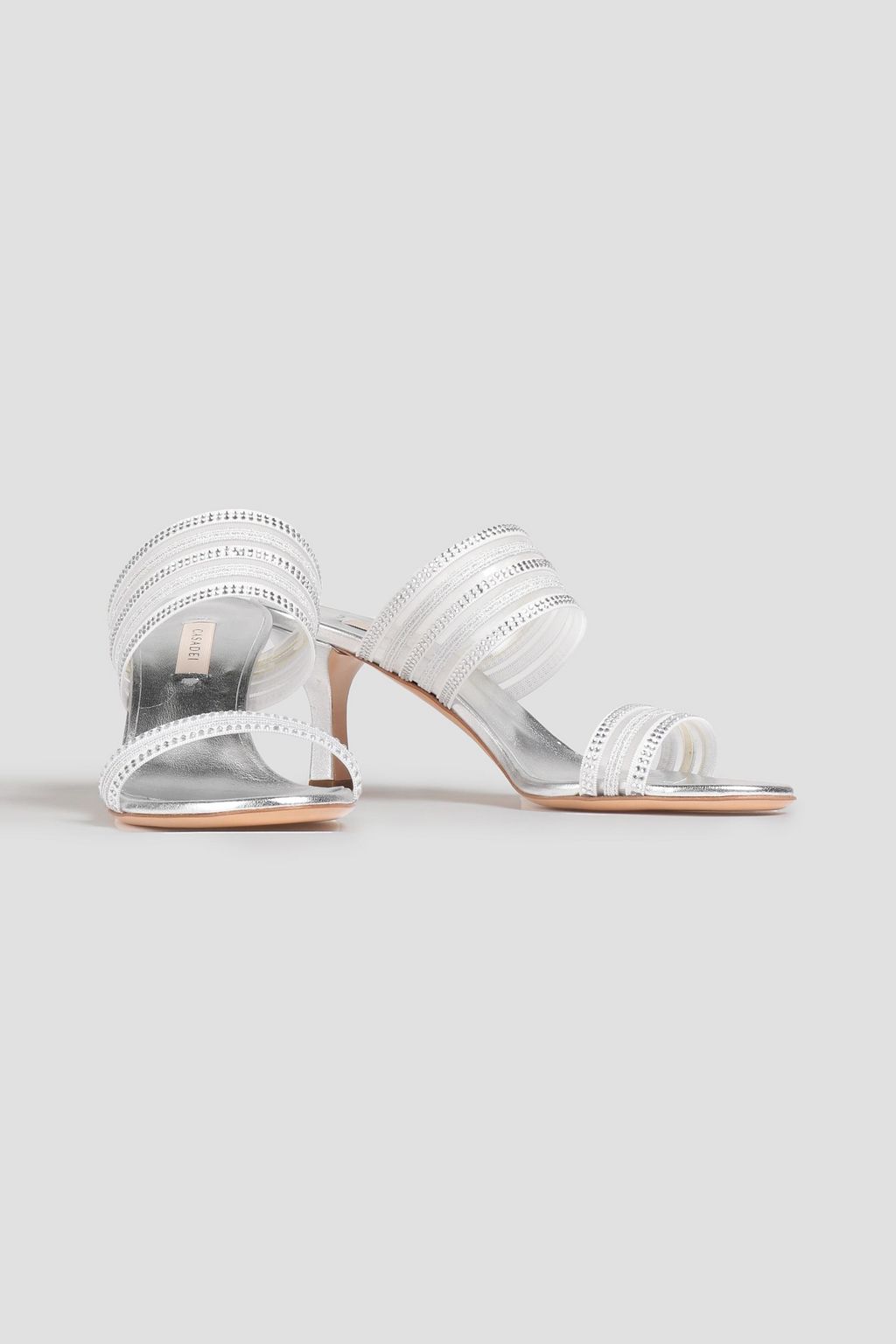 CASADEI Venus 장식 디테일 메탈릭 그로그랭 뮬