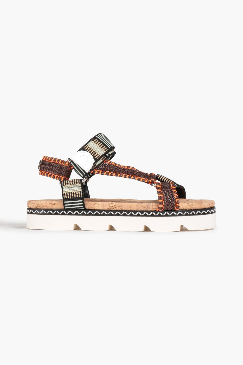 Casadei Papeete Grosgrain Sandals In Chocolate