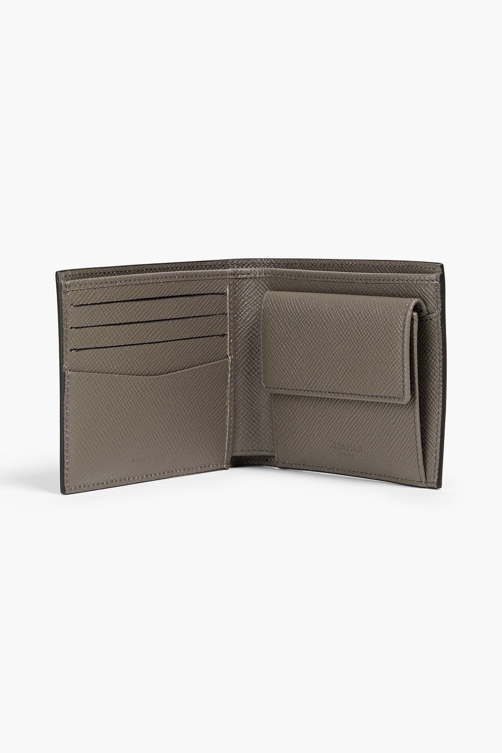 SERAPIAN Textured-leather wallet