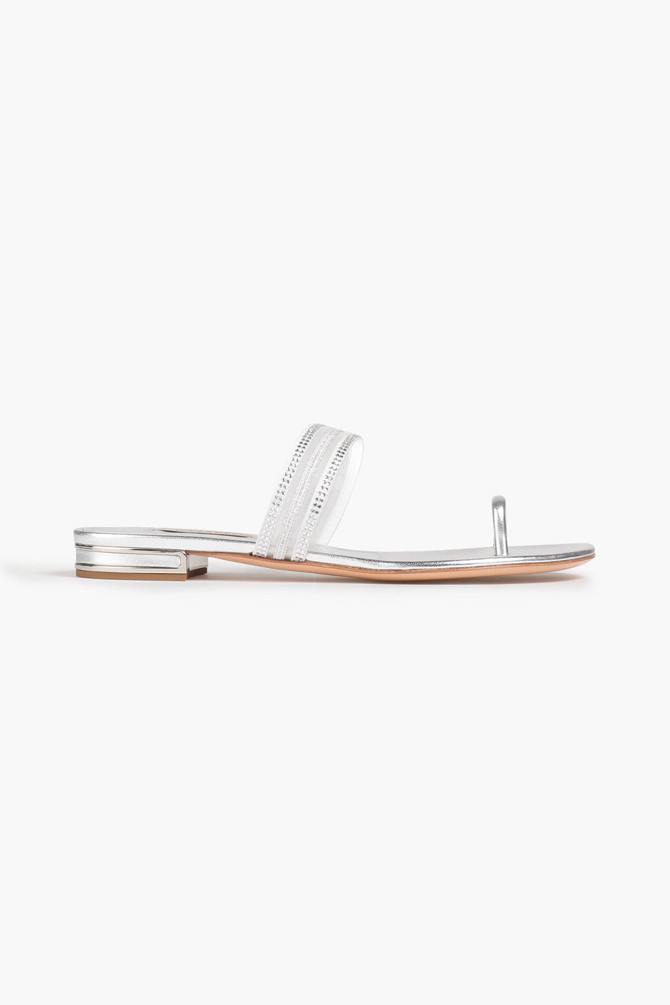Casadei - Venus mirrored-leather sandals - Metallic - EU 35.5