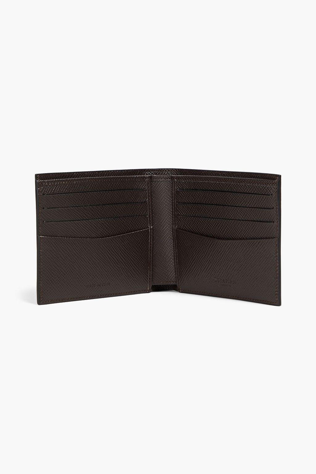 SERAPIAN Textured-leather wallet