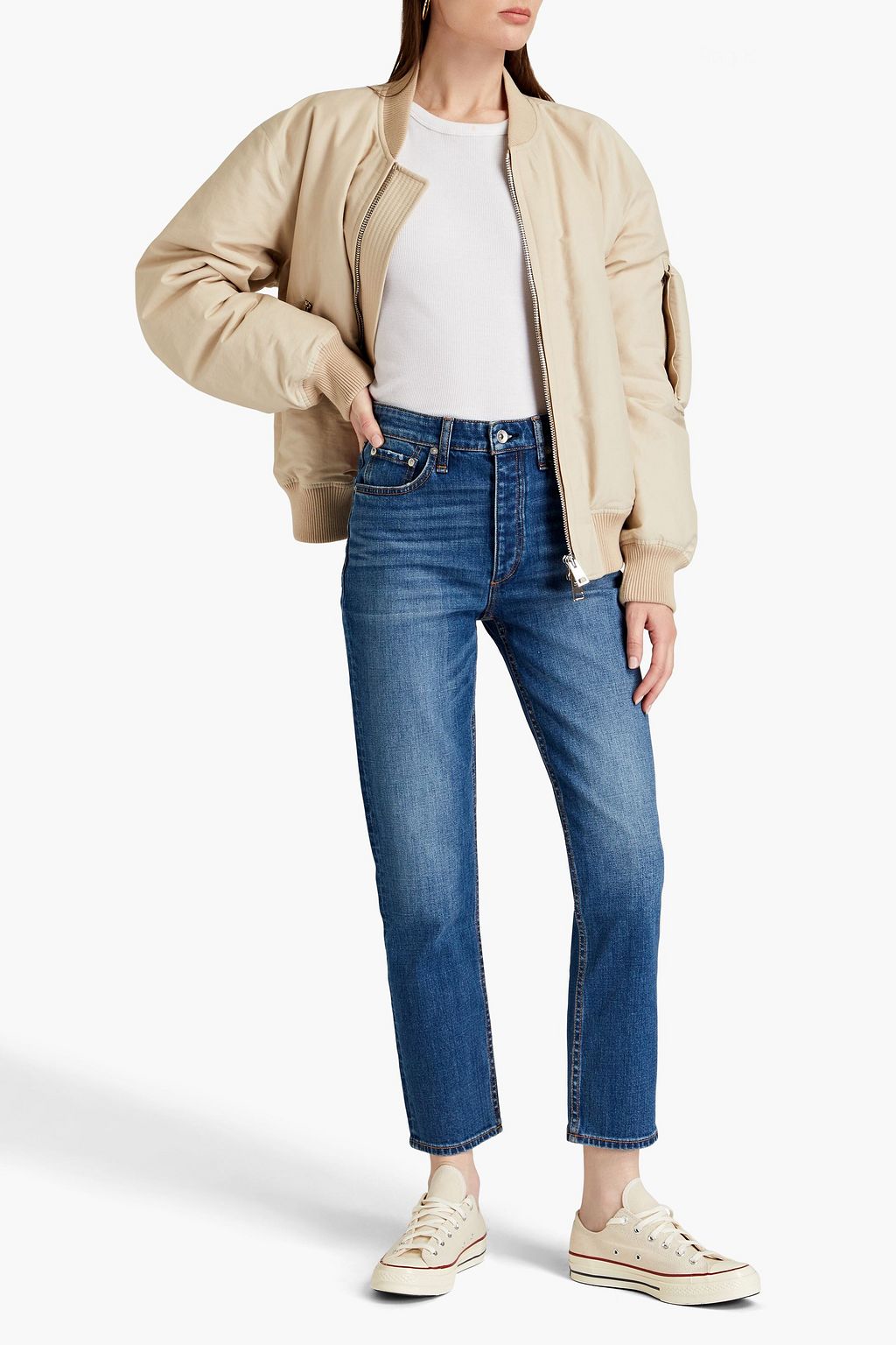 RAG & BONE بنطلون جينز «نينا» بقصة مدببة خصر مرتفع
