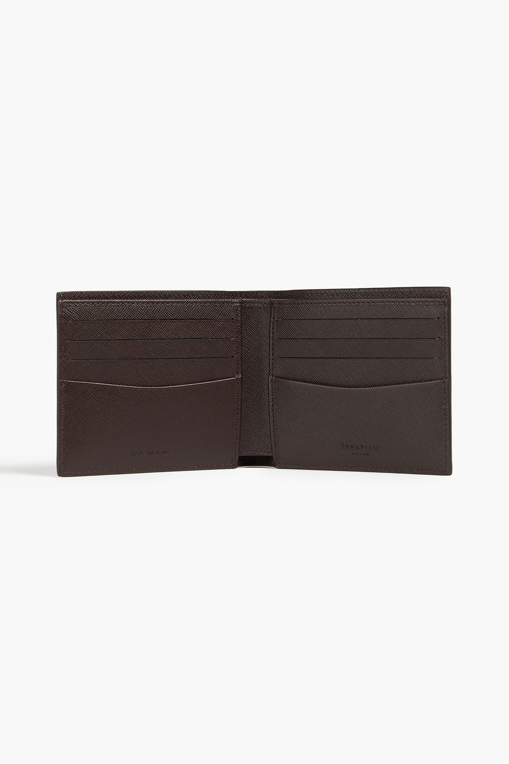 SERAPIAN Textured-leather wallet