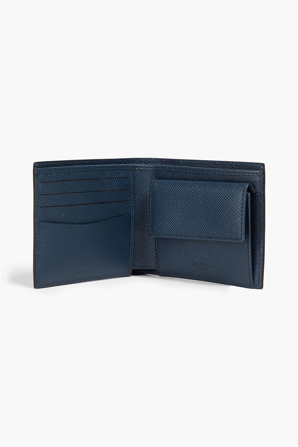 SERAPIAN Textured-leather wallet