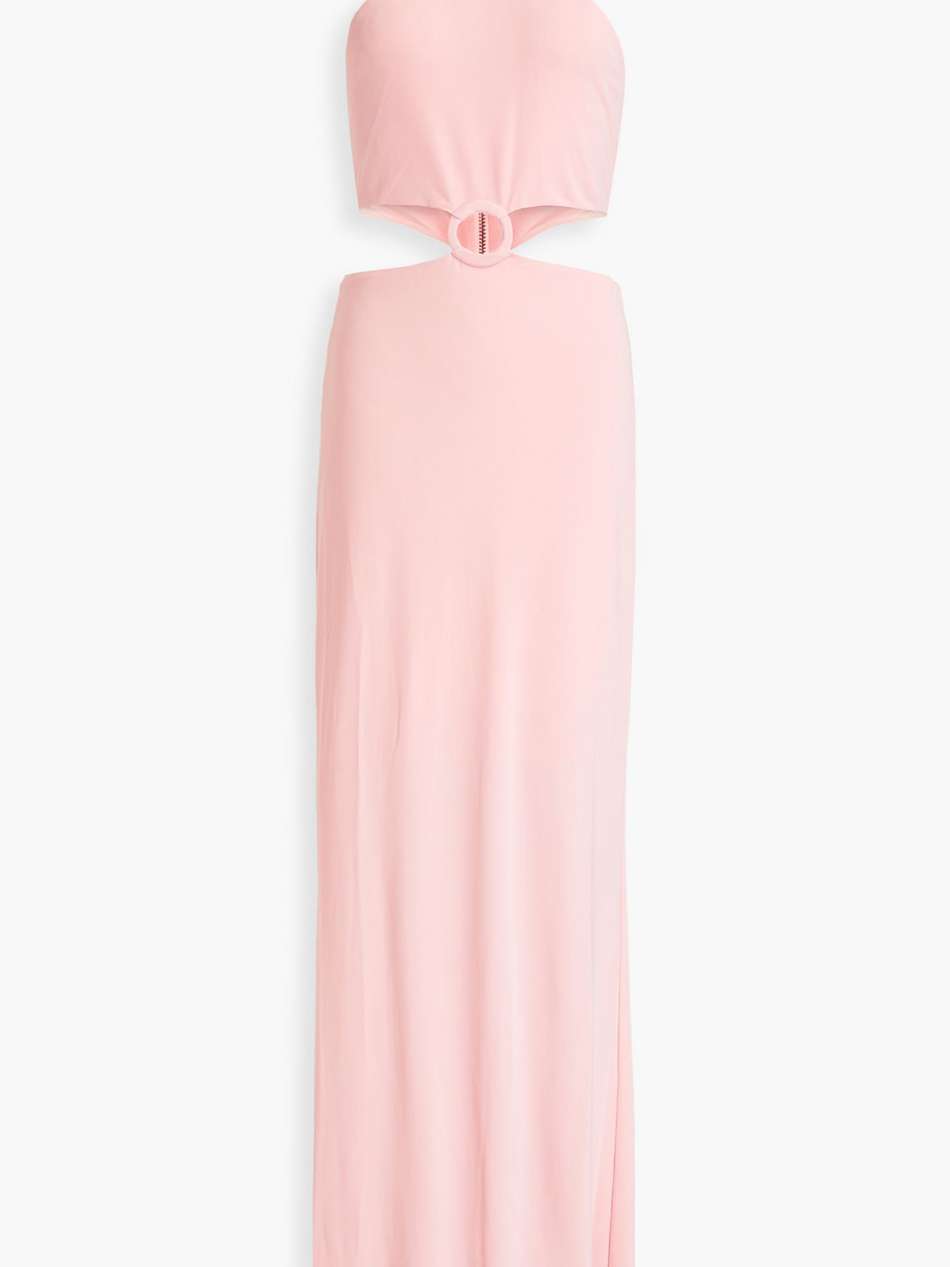 marguerite cutout jersey halterneck maxi dress