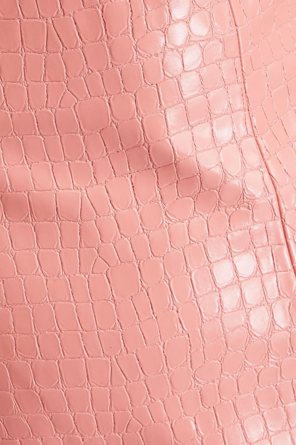 ALICE + OLIVIA フェイククロコ風レザー ミニワンピース
