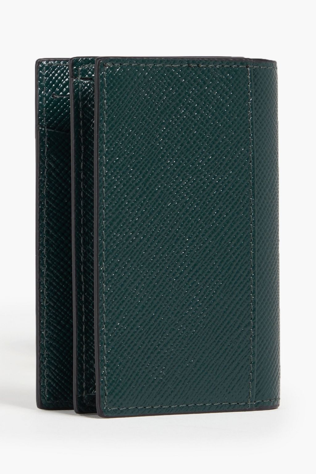 SERAPIAN Textured-leather cardholder