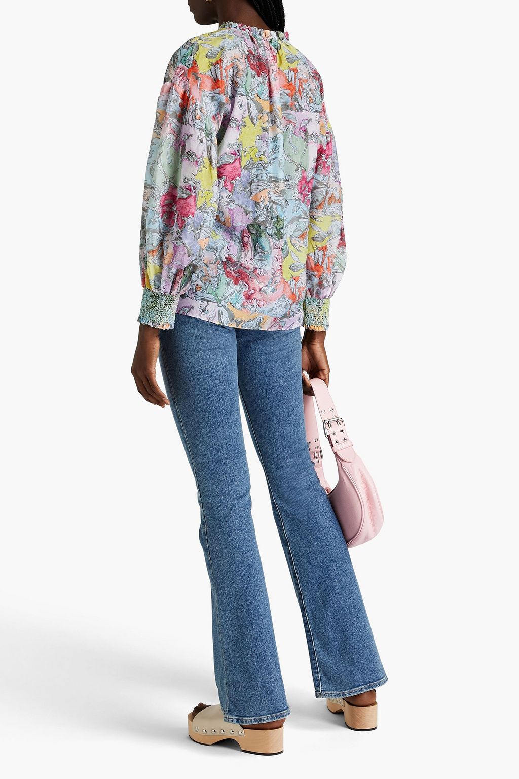 ALICE + OLIVIA Lola printed cotton and silk-blend shirt | THE OUTNET