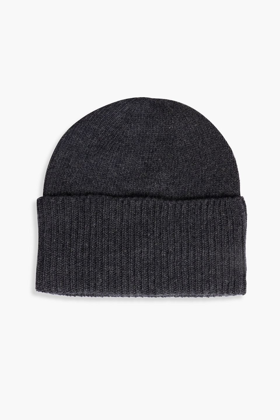 Iris & Ink Catherine Mélange Recycled Cashmere Beanie In Dark Gray