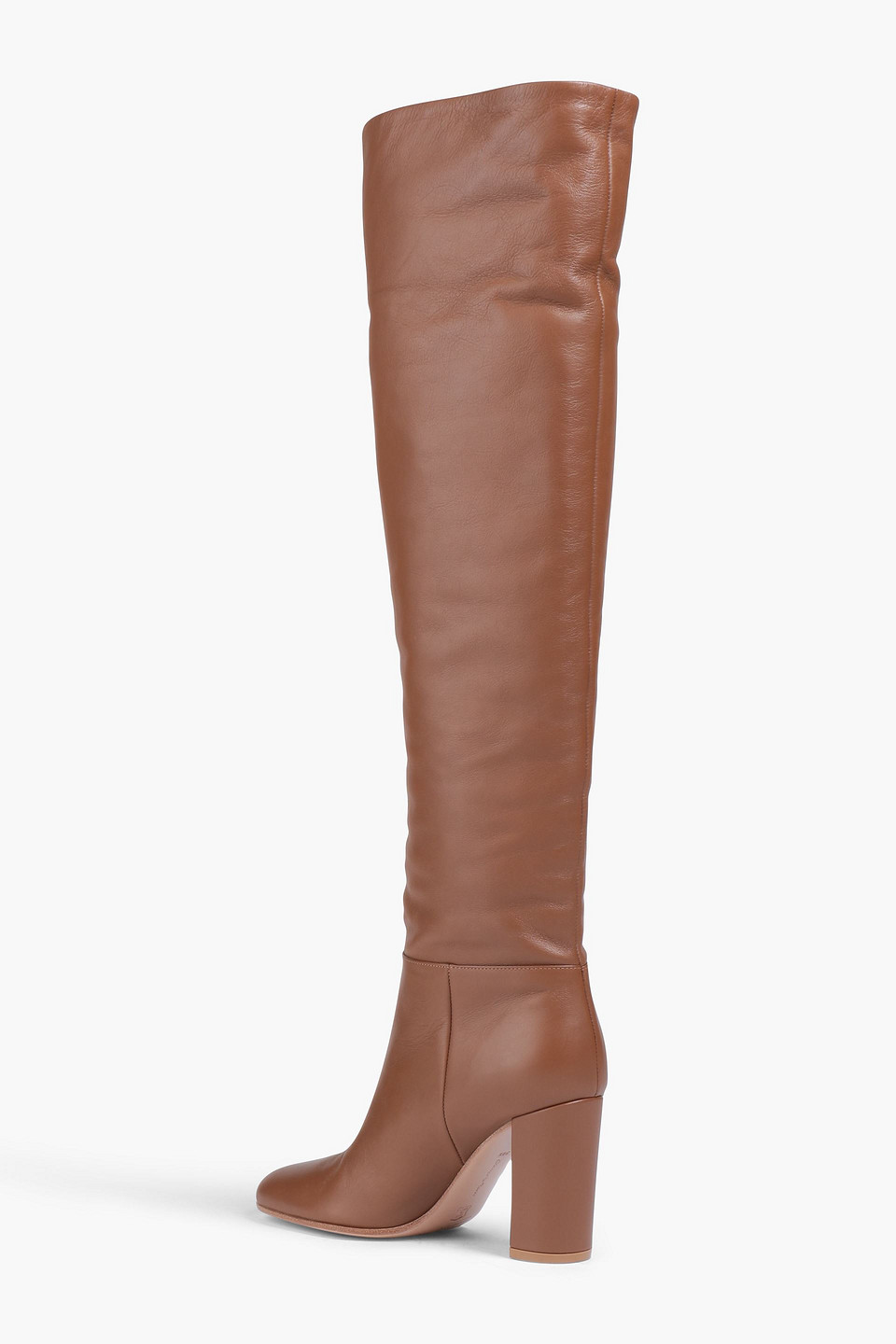 Gianvito Rossi Leather Knee Boots In Tan