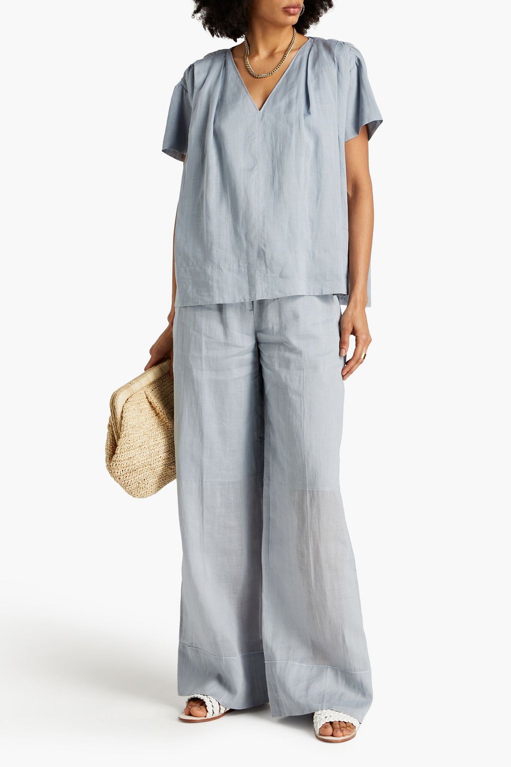JOSEPH Fletcher ramie-voile blouse