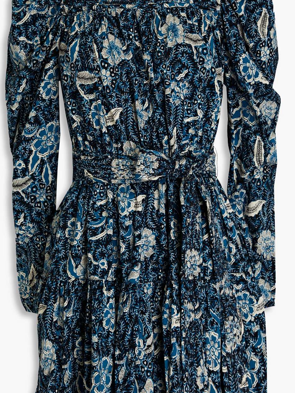 nailah floral-print cotton-blend mini dress