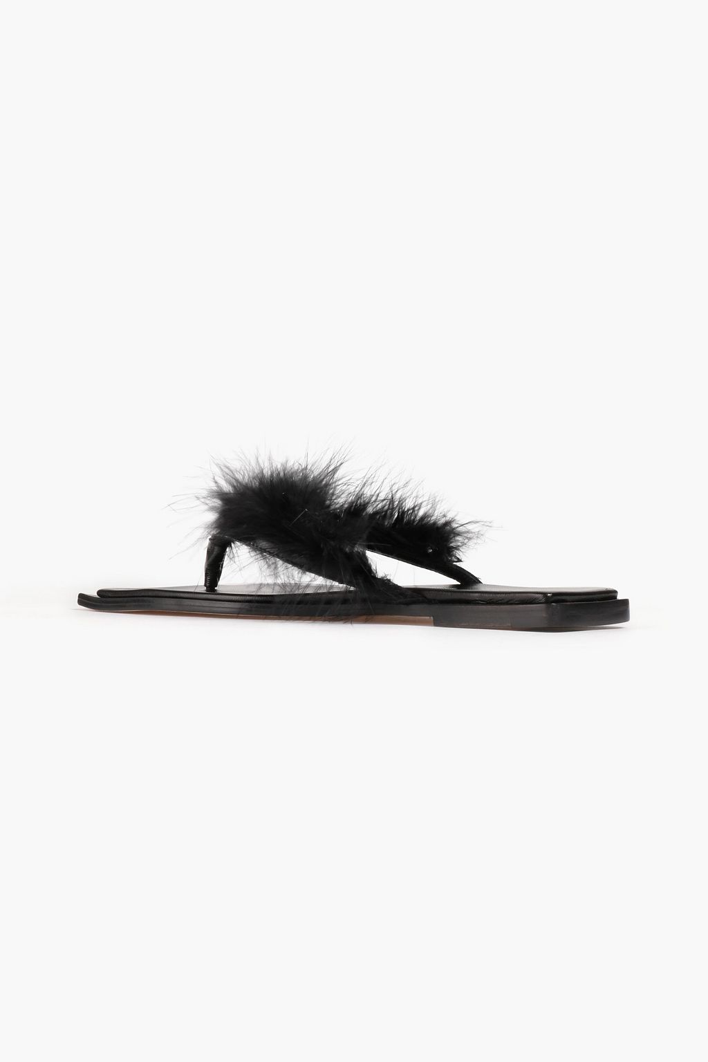 REJINA PYO Rochelle Sandalen aus Leder mit Federn