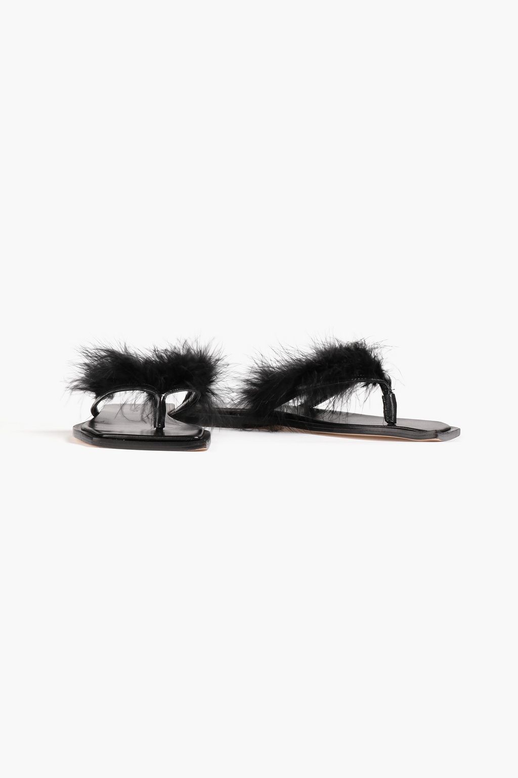 REJINA PYO Rochelle Sandalen aus Leder mit Federn