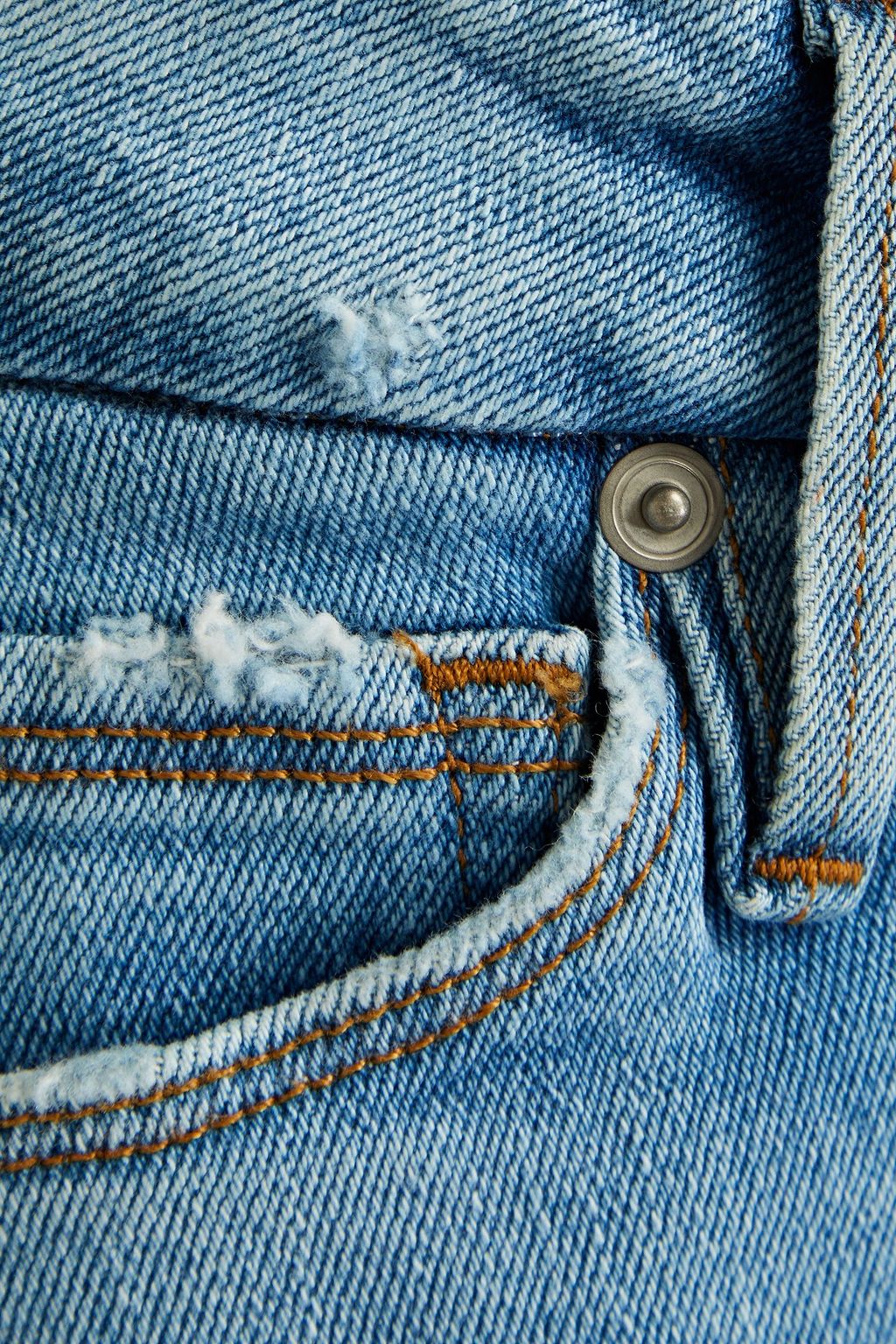 GOOD AMERICAN Mid-rise straight-leg jeans