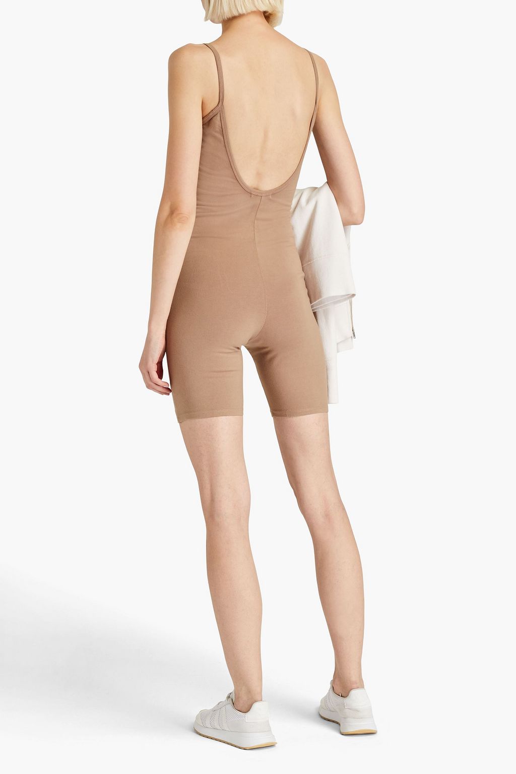 GOOD AMERICAN Stretch-cotton jersey playsuit