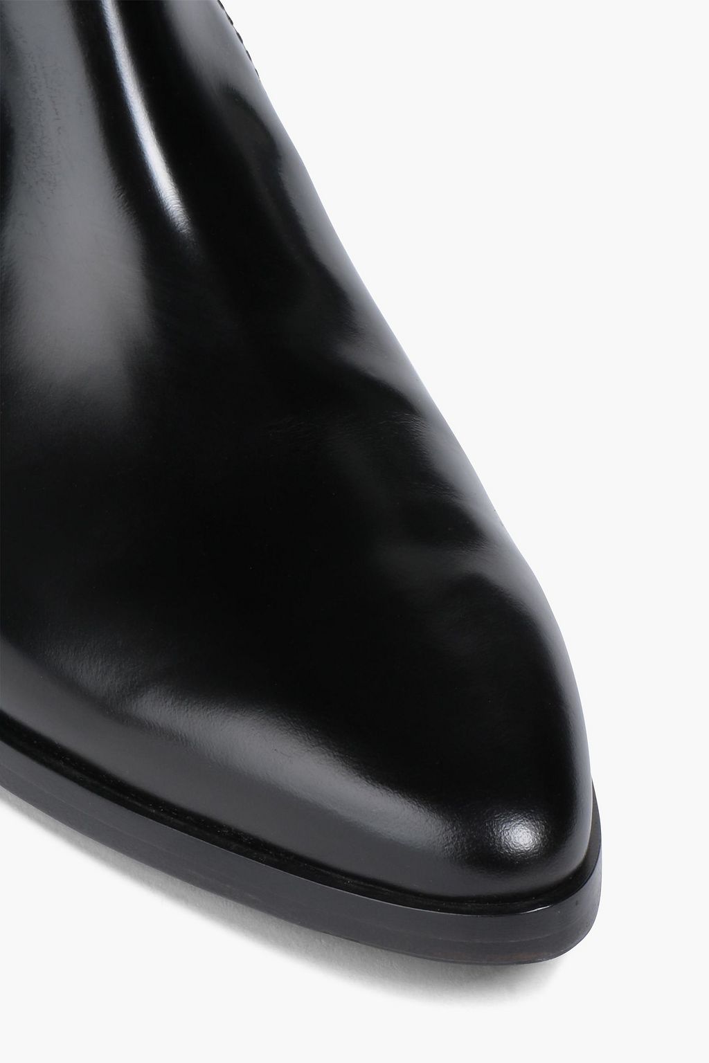 TOD'S Buckled glossed-leather ankle boots