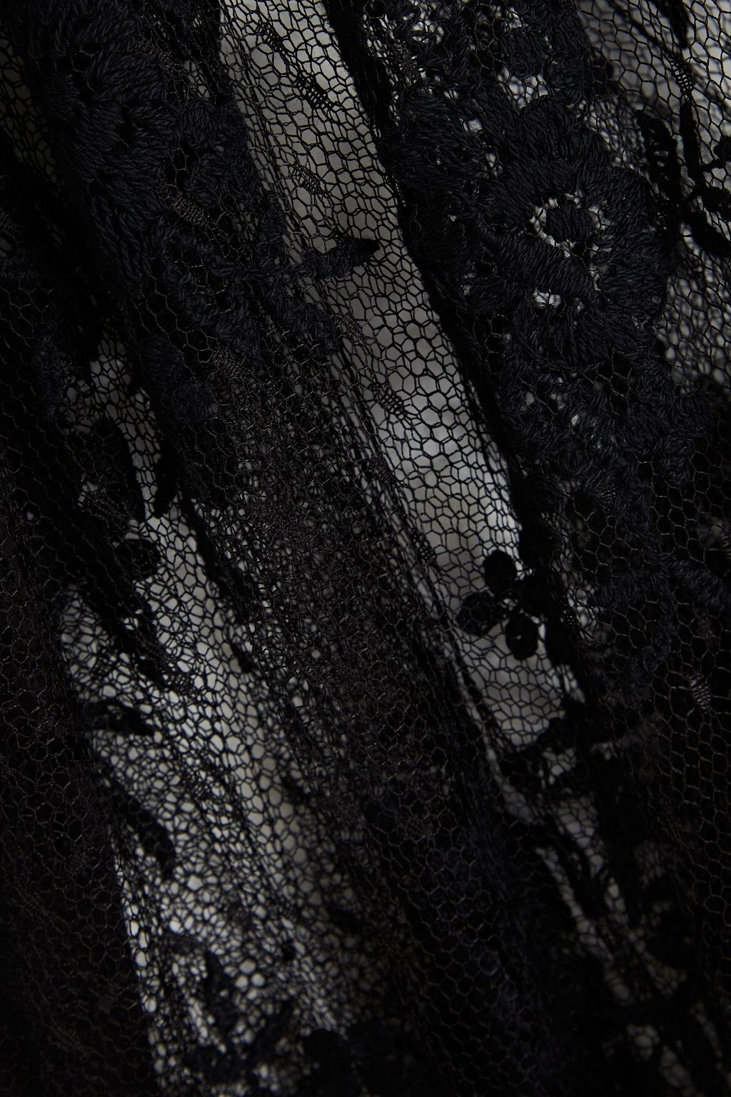 CHARO RUIZ IBIZA Cropped tie-front lace shirt